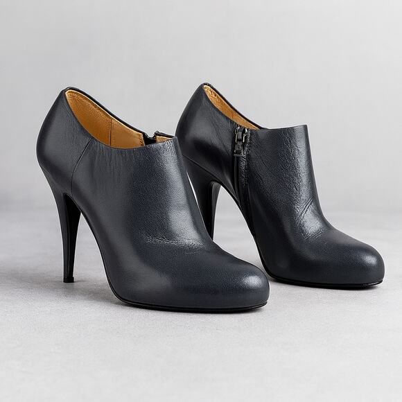 PRADA Mordore Leather Ankle Boots Booties - Picture 1 of 15